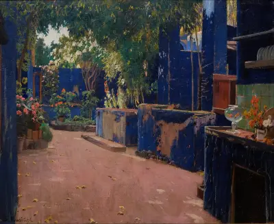 Blauer Hof. Arenys de Munt von Santiago Rusiñol