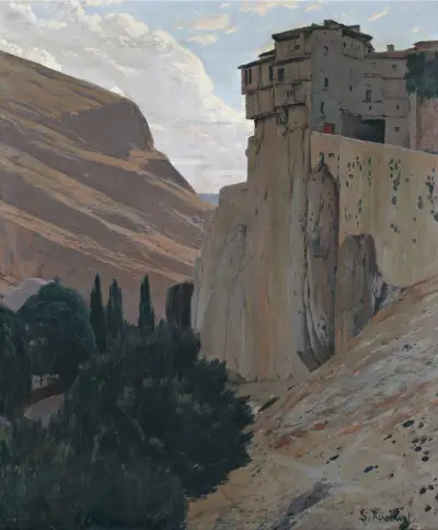 Casas Colgantes, Cuenca (Die hängenden Häuser, Cuenca) von Santiago Rusiñol