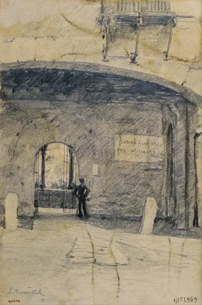 Gateway Arch and Wall av Santiago Rusiñol
