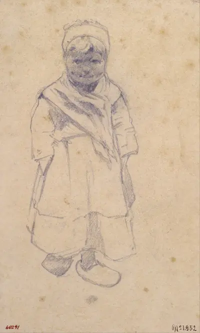 Mädchen mit Holzschuhen von Santiago Rusiñol