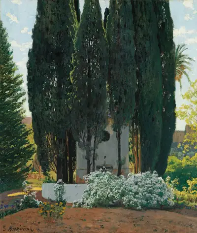 Der Zypressenbrunnen von Santiago Rusiñol