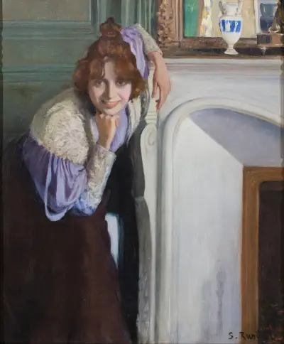 Lachendes Mädchen von Santiago Rusiñol