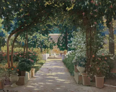 Terrass in Játiva von Santiago Rusiñol