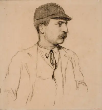 Porträt von Genís Muntaner von Santiago Rusiñol