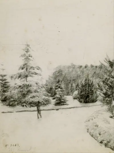 Gartenstudie von Santiago Rusiñol