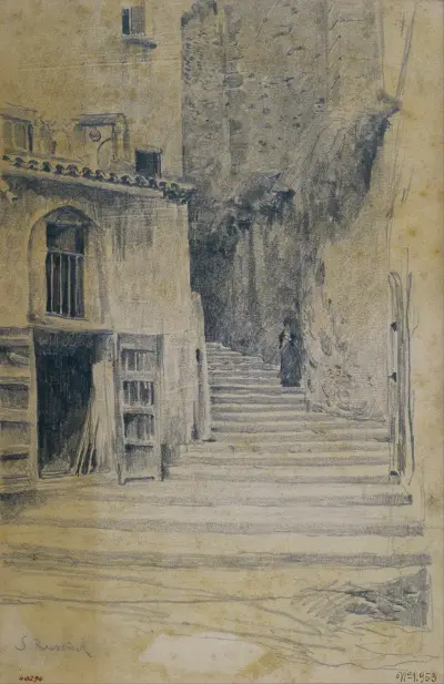 Village Street. Granada av Santiago Rusiñol