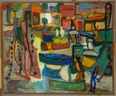 Boats at Collioure av Sasza Blonder