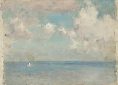 Molnigt havslandskap av Henry Scott Tuke