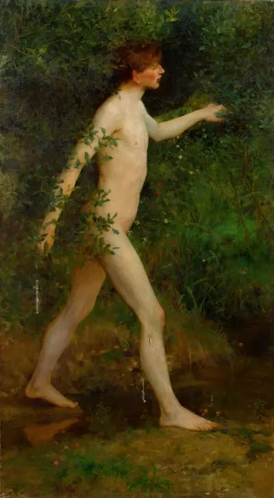 A Woodland Bather av Henry Scott Tuke