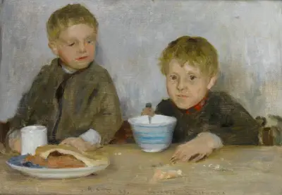 Georgie And Richard av Henry Scott Tuke