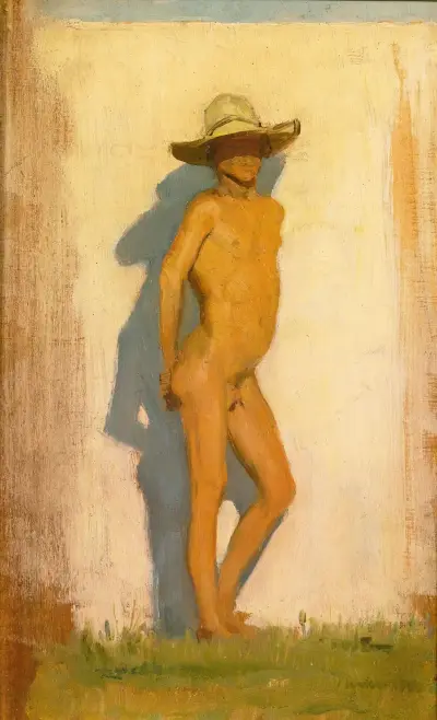 Studie av en italiensk pojke i Forti dei Marmi av Henry Scott Tuke
