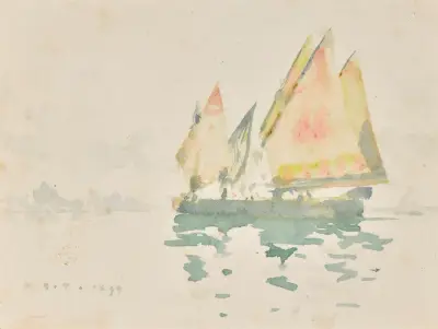 Venetian Barges av Henry Scott Tuke