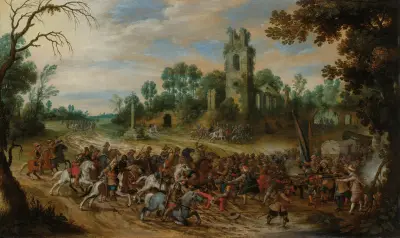 A Battle Before Some Ruins av Sebastian Vrancx