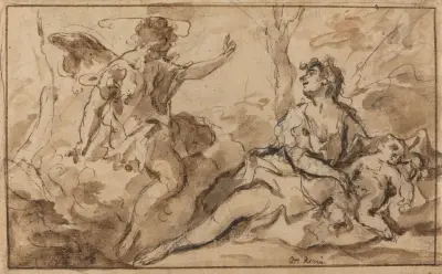 The Angel Appearing to Hagar and Ishmael av Sebastiano Ricci