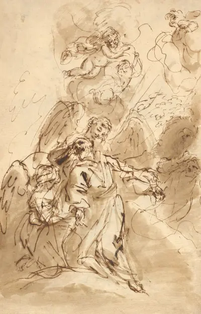 The Ecstasy of Saint Francis (recto) av Sebastiano Ricci
