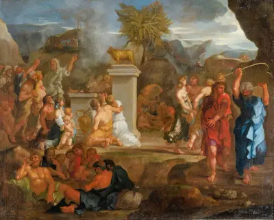 The Adoration Of The Golden Calf av Sébastien Bourdon