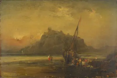 Strandscen av John Sell Cotman