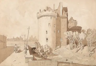 Slottet i Alençon av John Sell Cotman