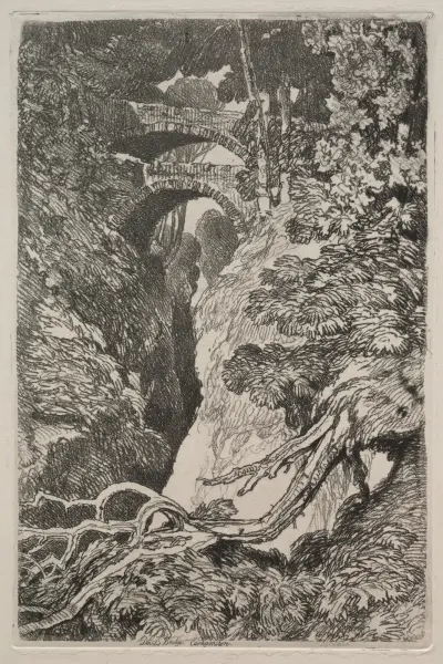 Devil’s Bridge, Cardiganshire av John Sell Cotman