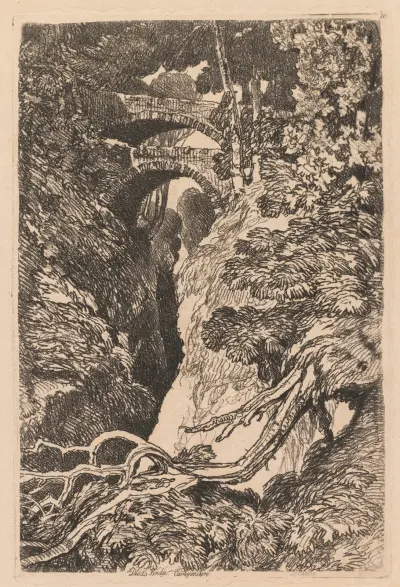 Djävulsbron, Cardiganshire av John Sell Cotman