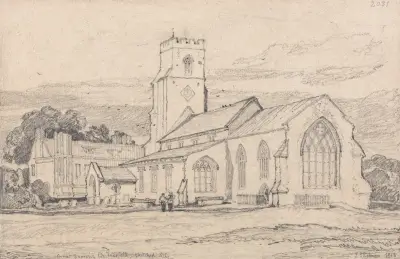 Kyrkan i Great Snoring, Norfolk (1815–1816) av John Sell Cotman