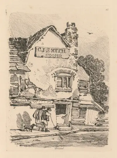 House at Bristol av John Sell Cotman