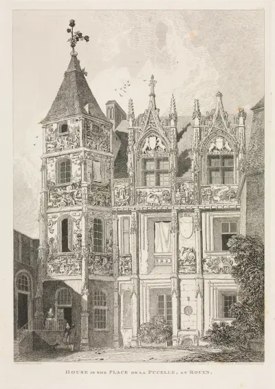 Hus på Place de la Pucelle i Rouen av John Sell Cotman