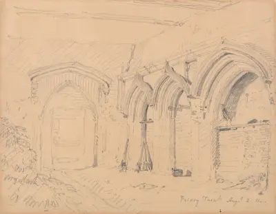 Interiör av ruinerna av Yarmouth Priory av John Sell Cotman
