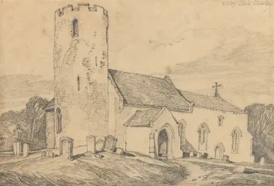 Kyrkan i Kirby Cane, Suffolk av John Sell Cotman
