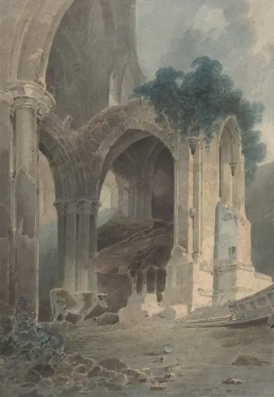 Rievaulx Abbey, Yorkshire av John Sell Cotman