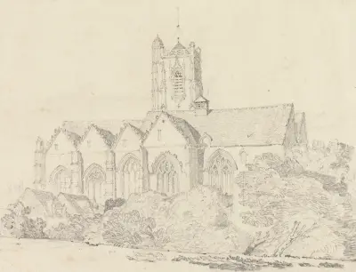 Kyrkan St. John i Péronne (Somme) av John Sell Cotman