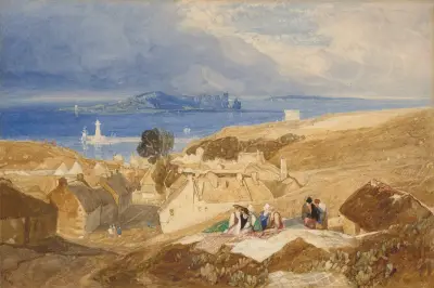 Utsikt över Howth och Ireland's Eye av John Sell Cotman