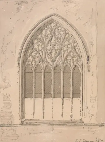 Västra fönstret i Snettisham kyrka, Norfolk av John Sell Cotman