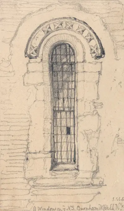 Fönster på norra sidan av Burnham Ulph Church, Norfolk av John Sell Cotman