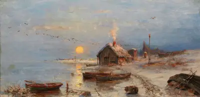 A fishing village on the Baltic coast av Julius Sergius Klever