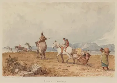 Indians Travelling av Seth Eastman