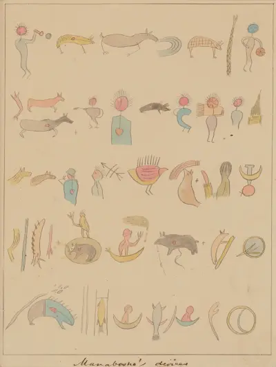 Manabosho’s Devices, 1849 – nr 3 av Seth Eastman