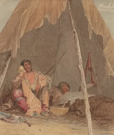 Medicine Man Curing a Patient av Seth Eastman