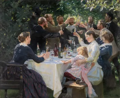 Hip, Hip, Hurrah! Artists’ Party, Skagen av Peder Severin Krøyer