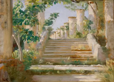 Loggia in Ravello av Peder Severin Krøyer