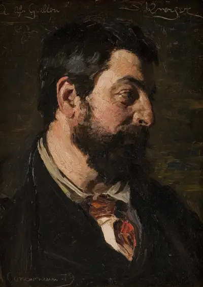 Portræt af den franske maler Alfred Guillou av Peder Severin Krøyer