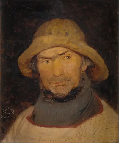 Portræt af en fisker fra Hornbæk av Peder Severin Krøyer