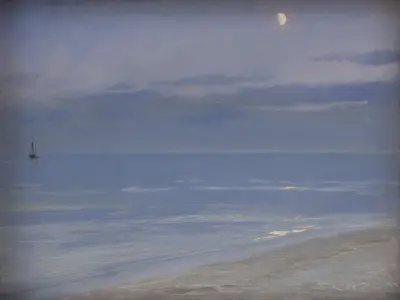 Skagen Beach in Moonlight av Peder Severin Krøyer