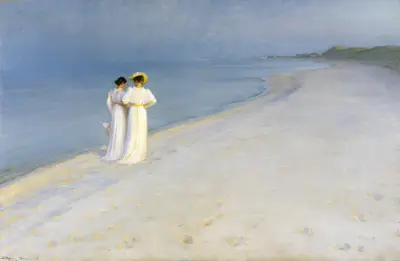 Summer Evening on the Souther Beach av Peder Severin Krøyer