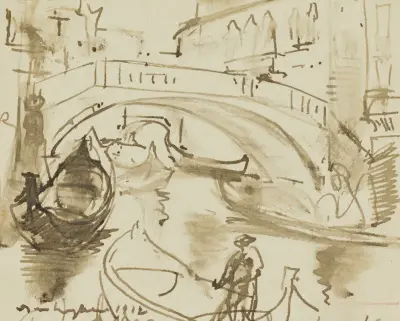En kanal i Venedig av Donald Shaw MacLaughlan