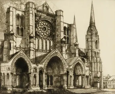 Chartres, norra portalen av Donald Shaw MacLaughlan