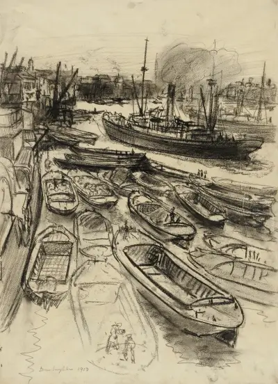 London vid Themsen av Donald Shaw MacLaughlan