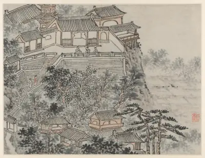The Five Sages Terrace av Shen Zhou