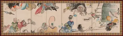 Gathering of Otsu-e Subjects av Shibata Zeshin