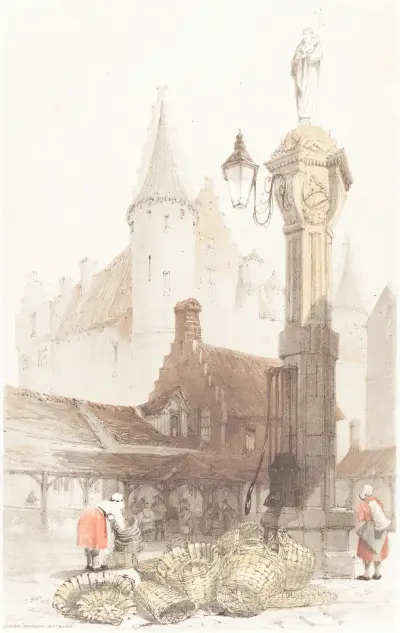 Fiskmarknaden i Antwerpen av Thomas Shotter Boys